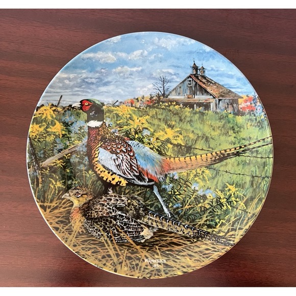 Edwin M Knowles Pheasant 1986 Upland Birds Wayne Anderson Artist Plate - Picture 1 of 3